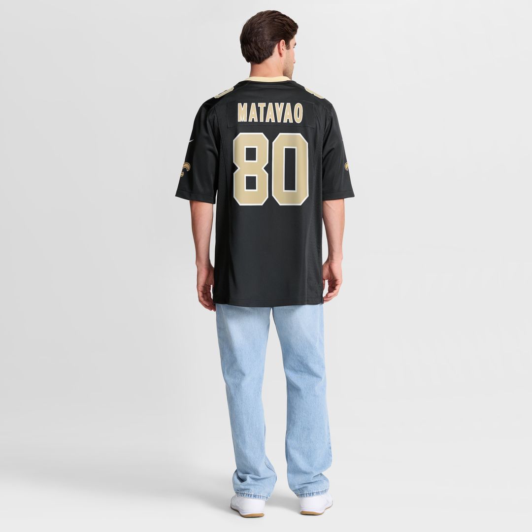 Moliki Matavao New Orleans Saints Nike Team Game Jersey - Black