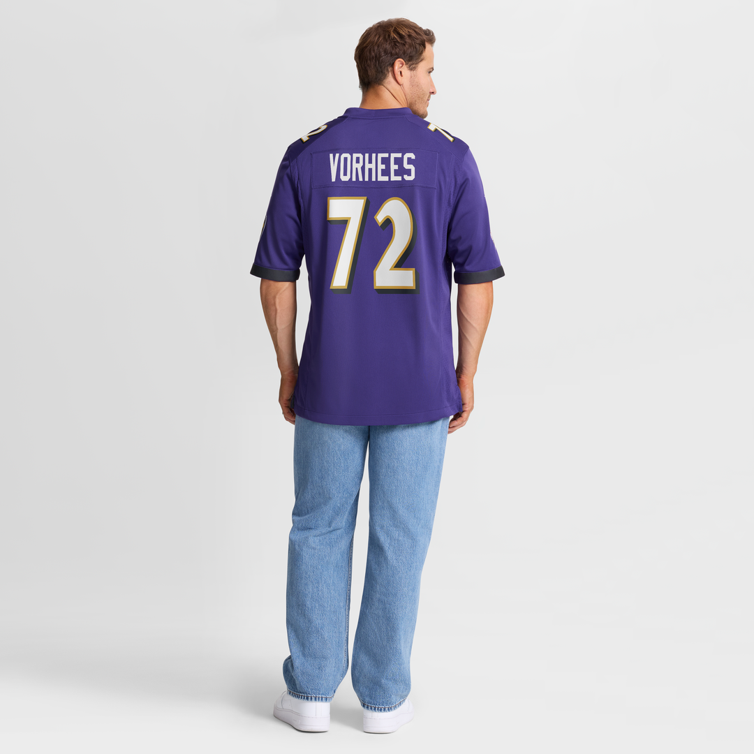 Andrew Vorhees Baltimore Ravens Nike Team Game Jersey - Purple