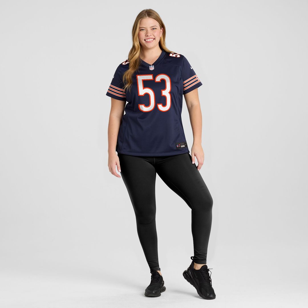 TJ Edwards Chicago Bears Nike Women's Game Player Jersey - Navy