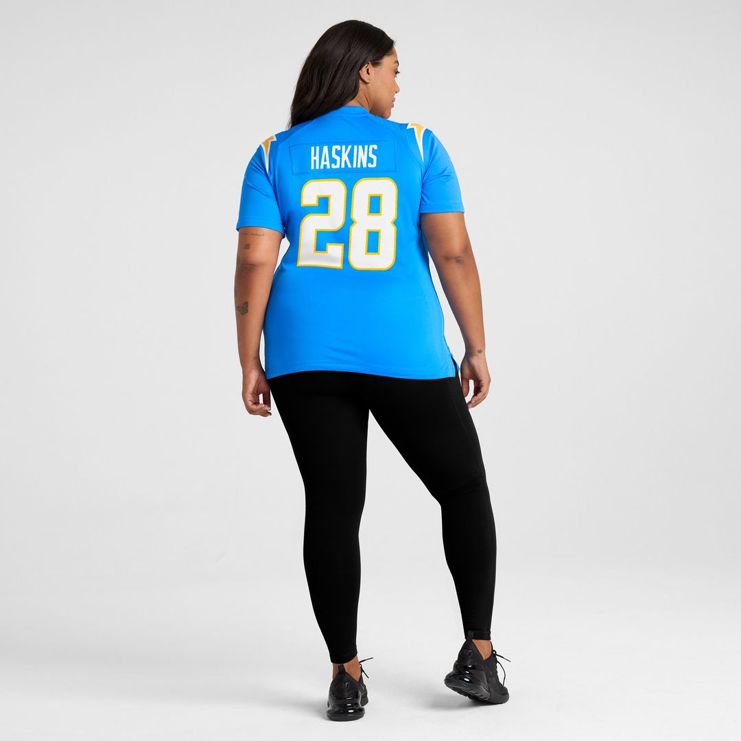 Hassan Haskins Los Angeles Chargers Nike Women's  Game Jersey -  Powder Blue