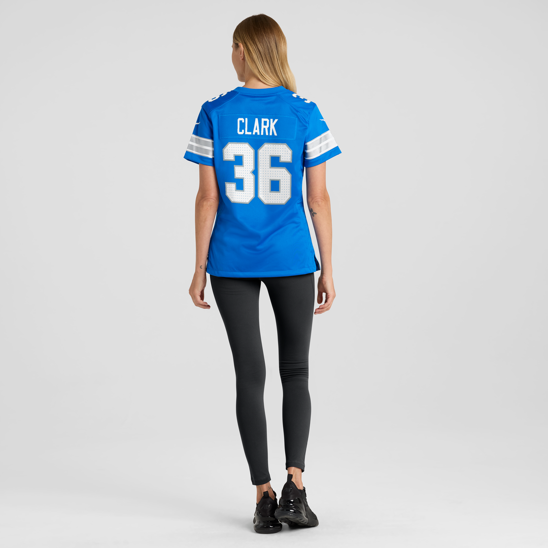 Chuck Clark Detroit Lions Nike Women's Team Game Jersey -  Blue