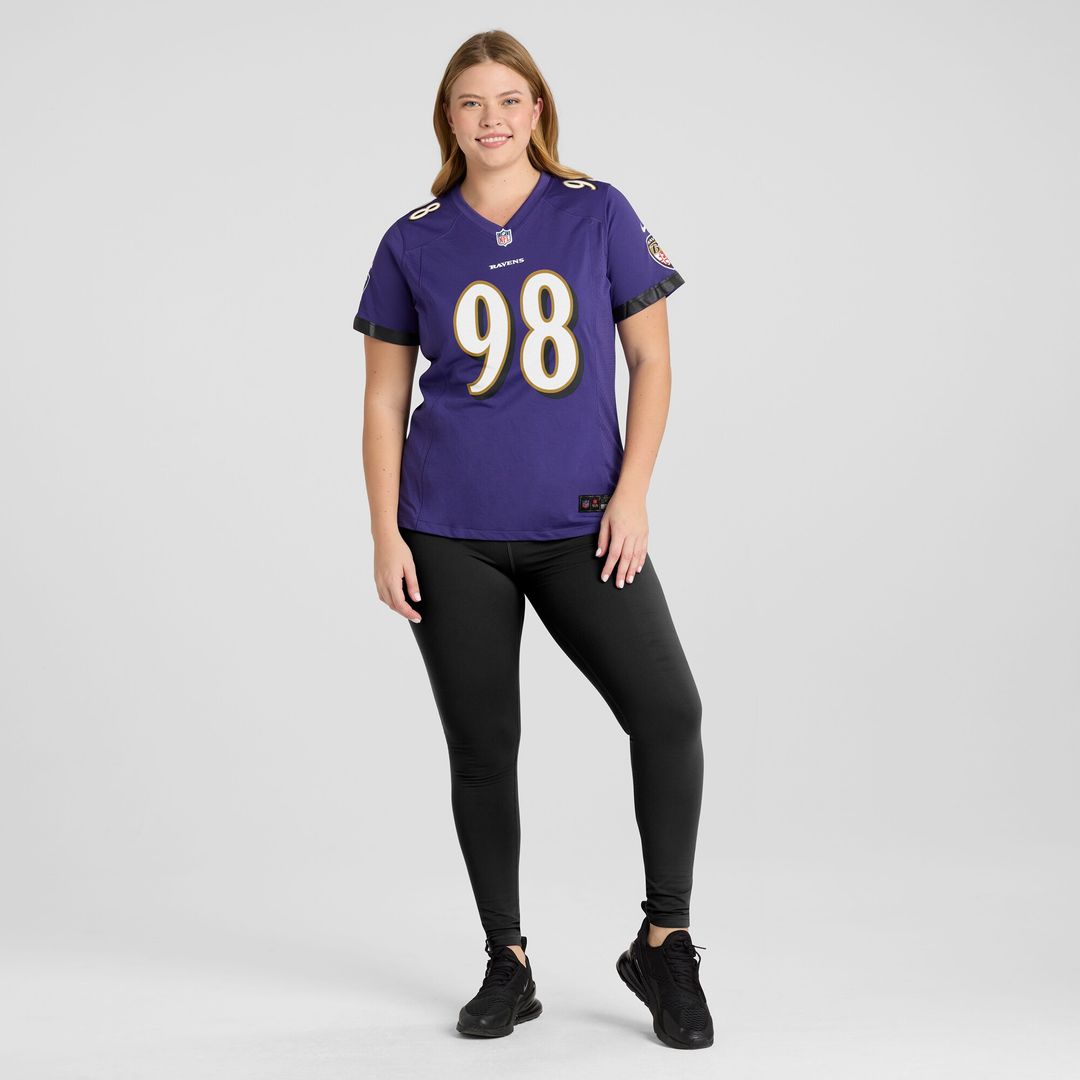 Travis Jones Baltimore Ravens Nike Women's Player Game Jersey - Purple