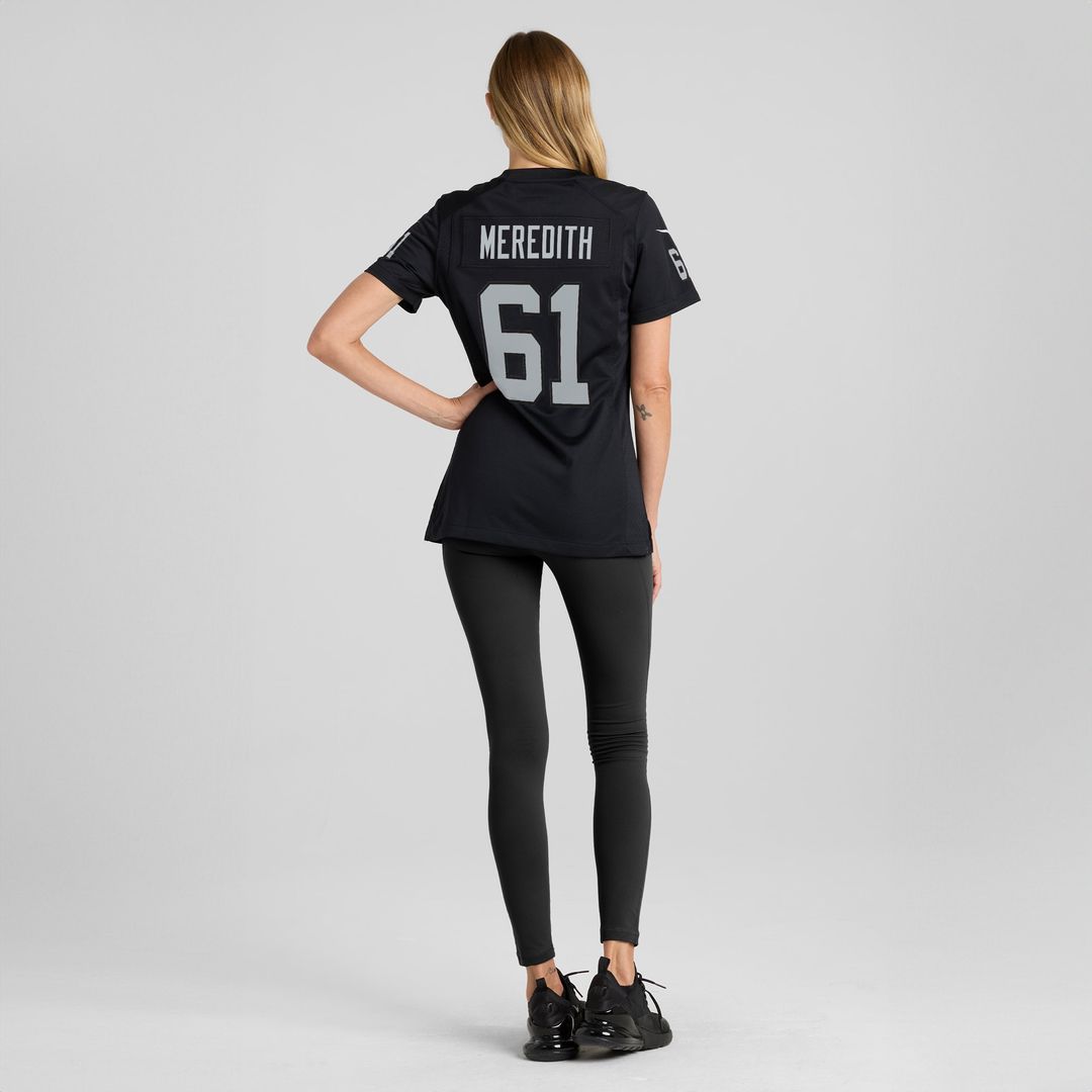 Jordan Meredith Las Vegas Raiders Nike Women's Game Player Jersey - Black