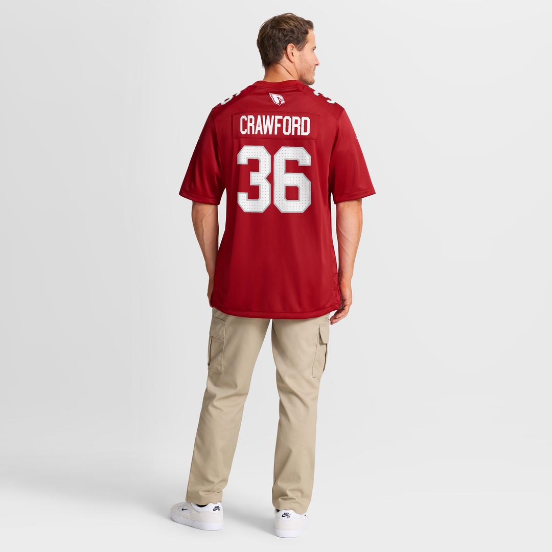 Kitan Crawford Arizona Cardinals Nike Team Game Jersey -  Cardinal