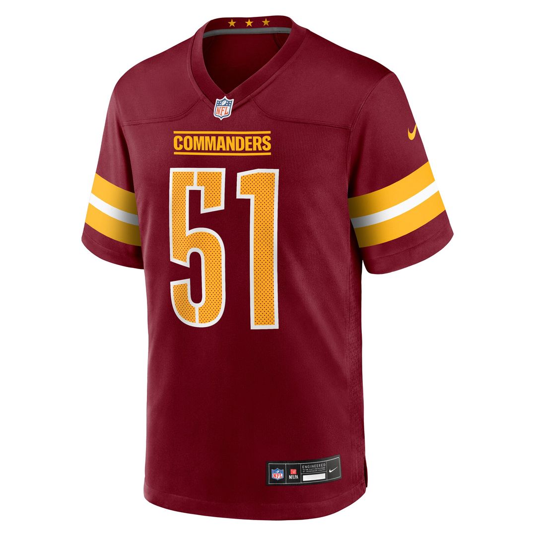 Ale Kaho Washington Commanders Nike Team Game Jersey -  Burgundy