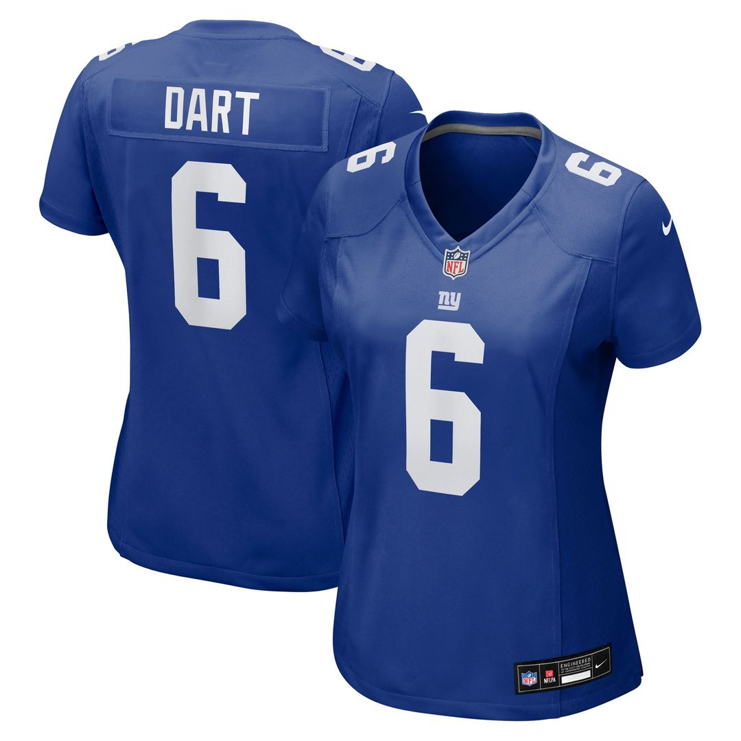 Jaxson Dart New York Giants Nike Women's Game Jersey -  White