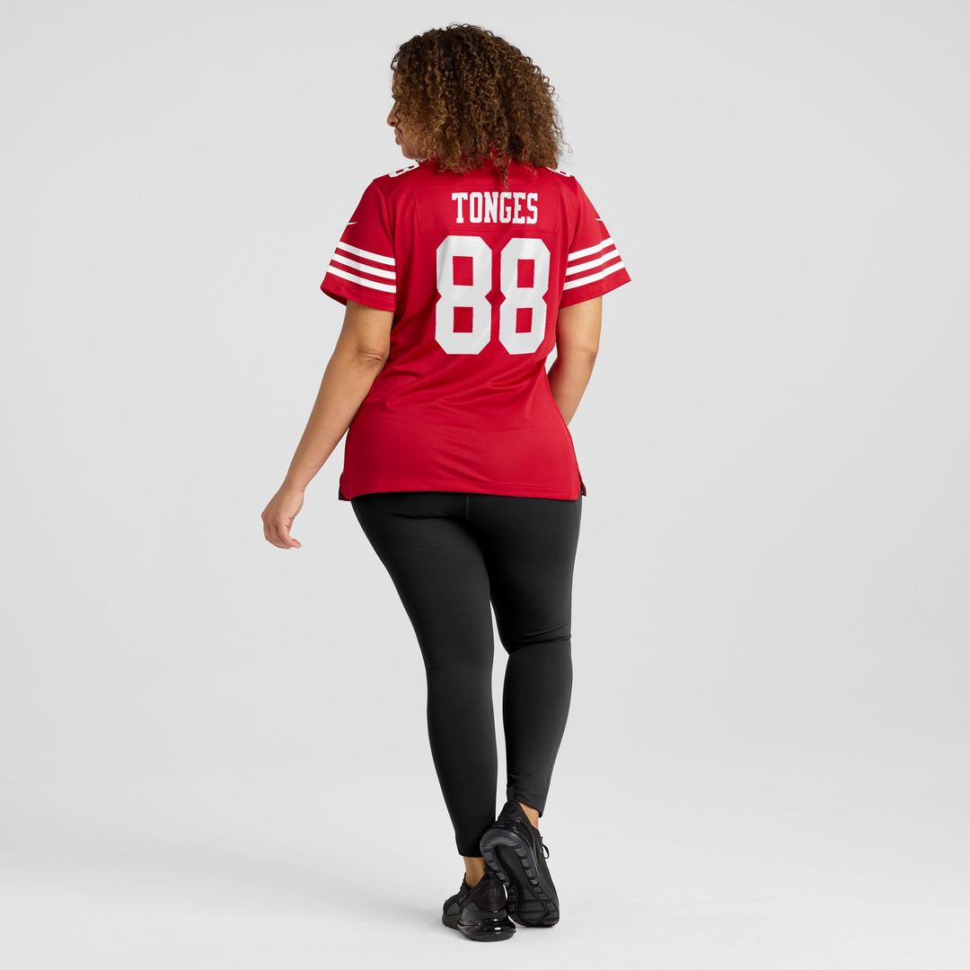 Jake Tonges San Francisco 49ers Nike Women's Team Game Jersey -  Scarlet